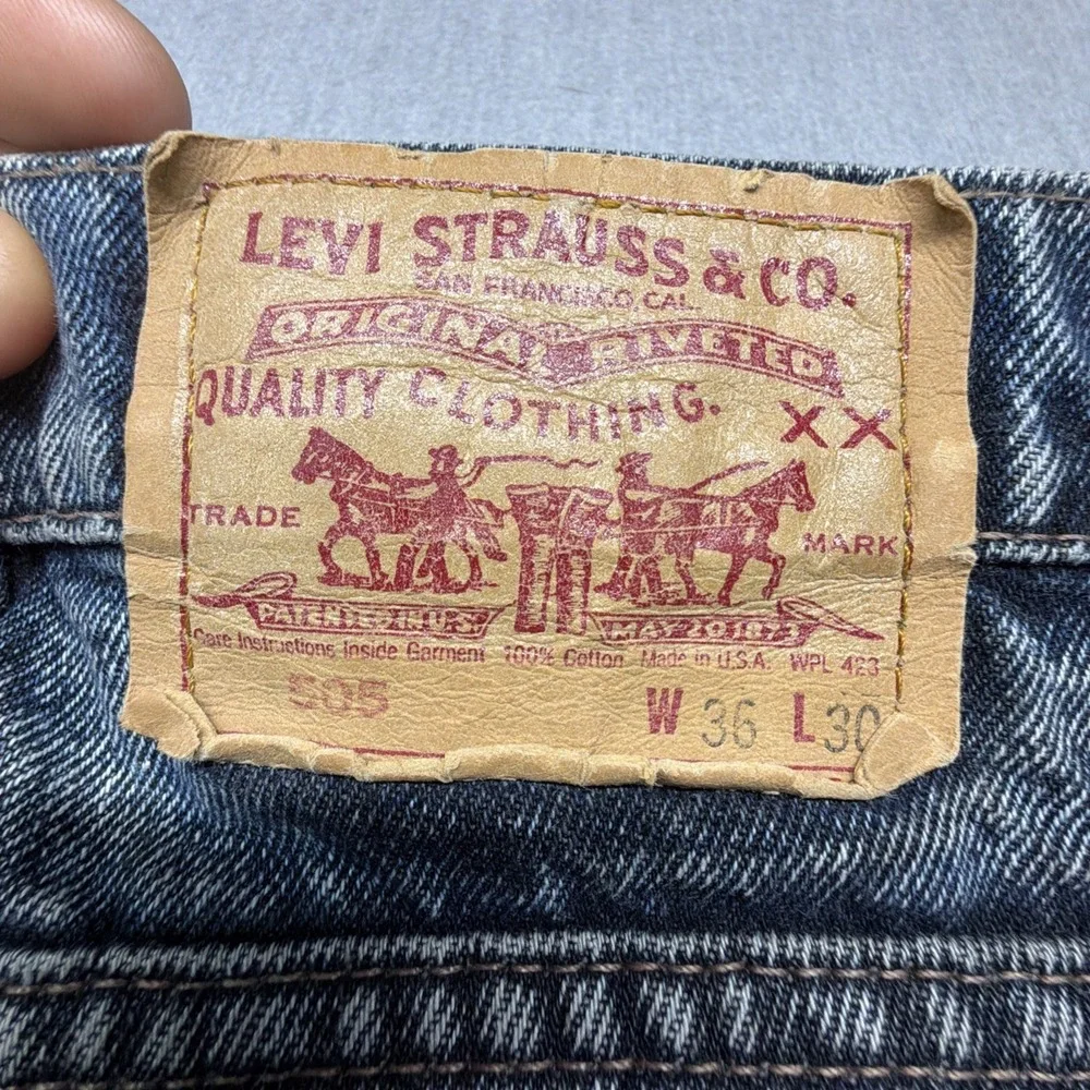 Vintage 80s Levi's 505 Jeans Mens 36x30 (Fits 34x29) USA Made 505 Blue 1985